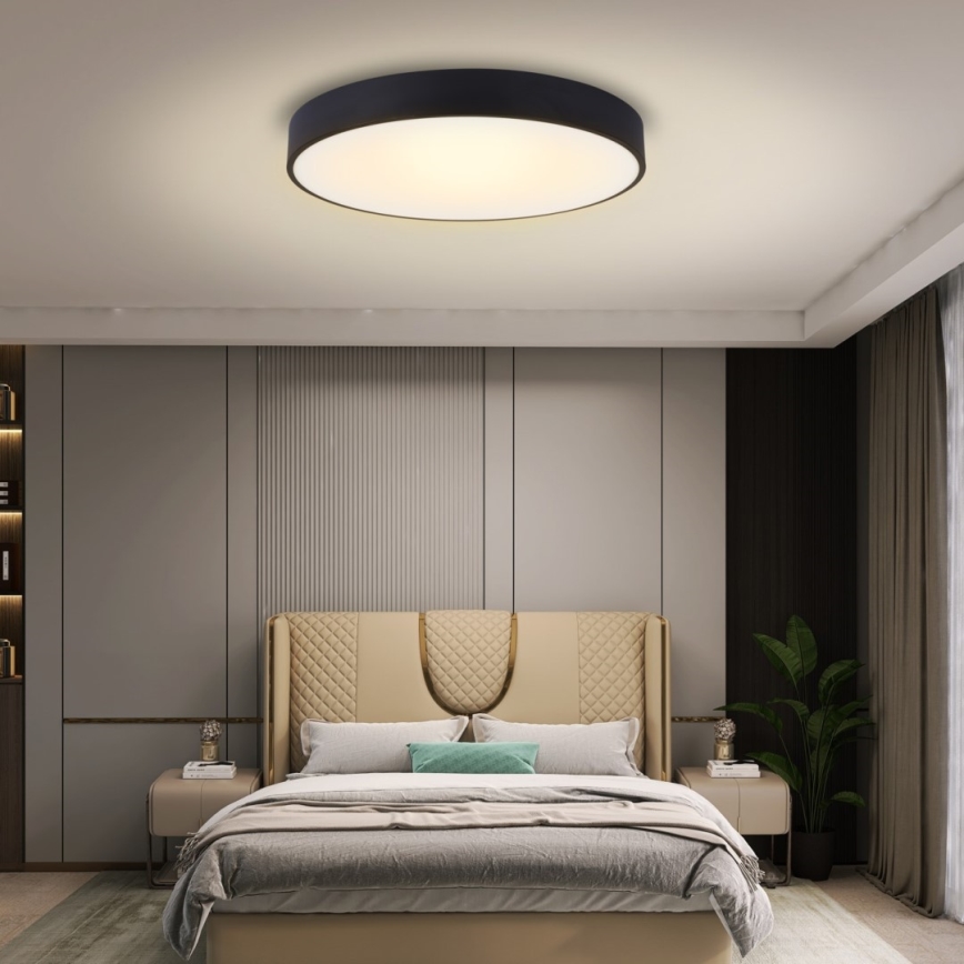 Immax NEO 07203L - LED loftlampe dæmpbar RONDATE 65W/230V 3000-6000K Tuya sort + fjernbetjening