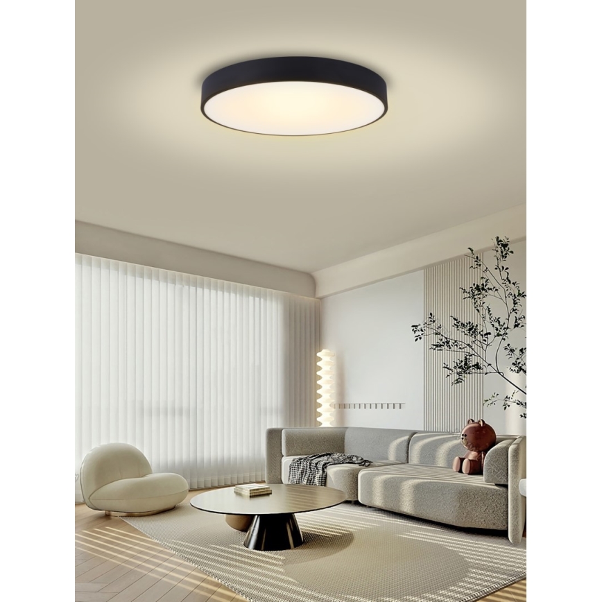 Immax NEO 07203L - LED loftlampe dæmpbar RONDATE 65W/230V 3000-6000K Tuya sort + fjernbetjening