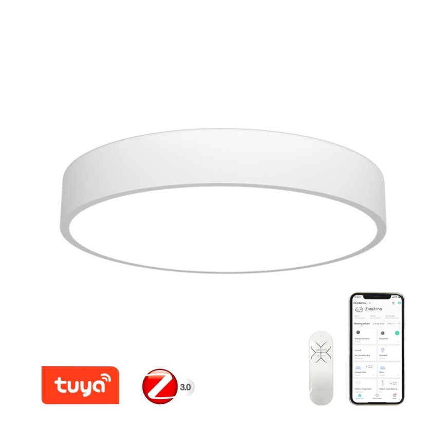 Immax NEO 07207L - LED loftlampe dæmpbar RONDATE 65W/230V 3000-6000K Tuya hvid + fjernbetjening