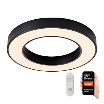 Immax NEO 07209L - LED loftlampe dæmpbar PASTEL LED/53W/230V 60 cm sort Tuya + fjernbetjening