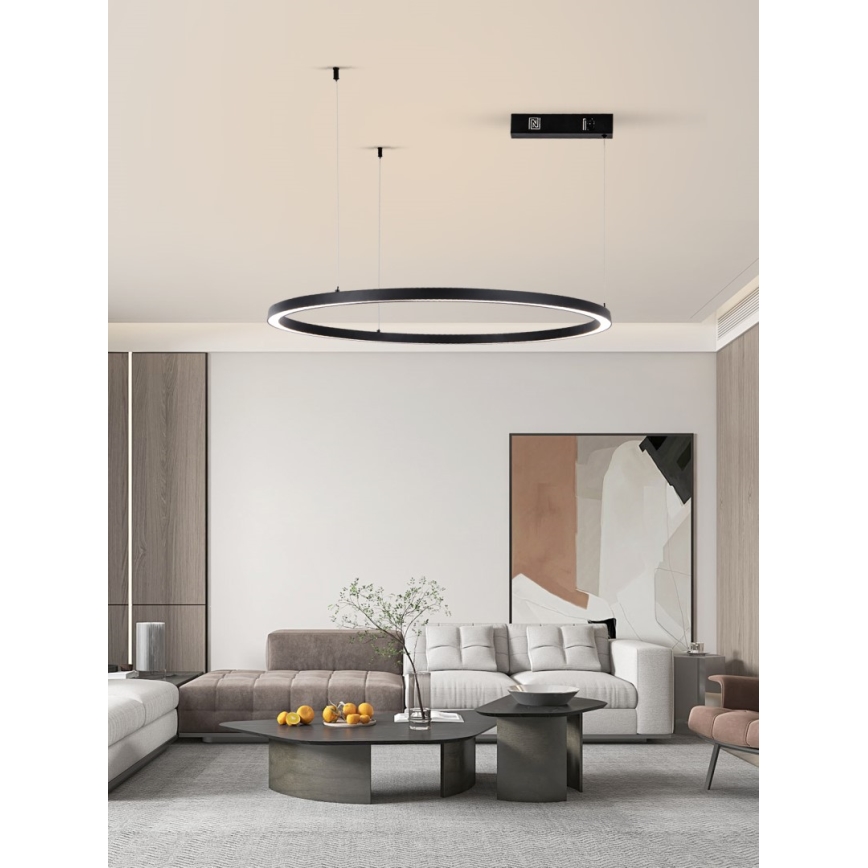 Immax NEO 07215L - LED pendel dæmpbar FINO LED/60W/230V 80 cm sort Tuya + fjernbetjening