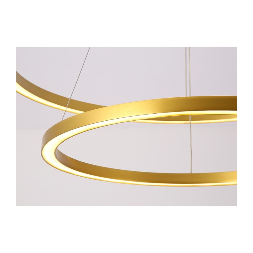Immax NEO 07218L - LED pendel dæmpbar FINO LED/93W/230V 60/80 cm guldfarvet Tuya + fjernbetjening
