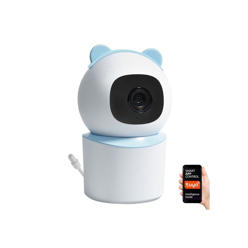 Immax NEO 07788L - Smart kamera med sensor 355° 50° P/T 4MP Wi-Fi Tuya blå