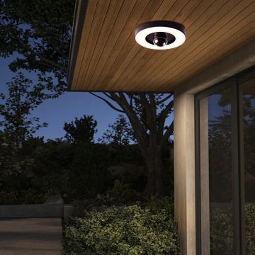 Immax NEO 07792L - LED Smart udendørskamera med lys RING 22W/230V IP44 Wi-Fi Tuya