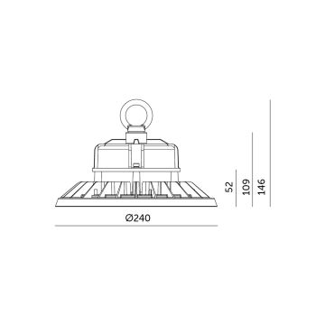 Industriel LED loftlampe RIO PRO HIGHBAY LED/100W/230V 4000K IP65