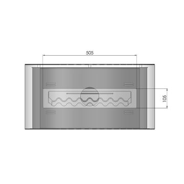 InFire - Hængende biopejs diam. 70 cm 3kW sort