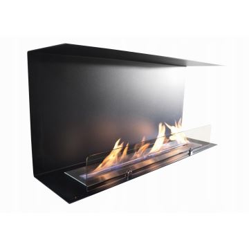 InFire - Indbygget biopejs 120x45 cm 3kW sort