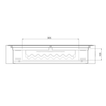 InFire - Indbygget biopejs 80x45 cm 3kW sort