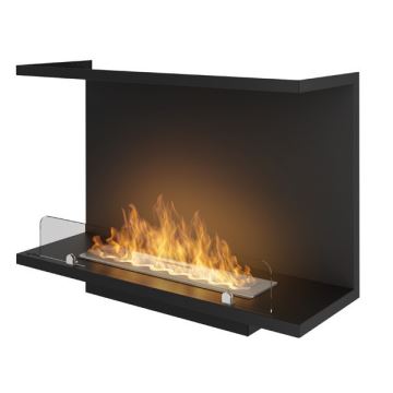 InFire - Indbygget biopejs 80x45 cm 3kW sort