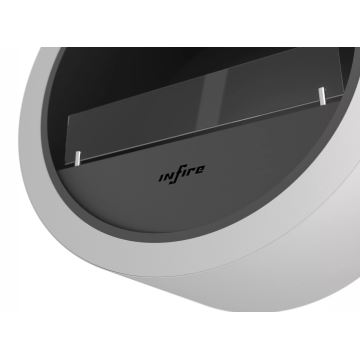 InFire - Væghængt biopejs diam. 70 cm 3kW hvid