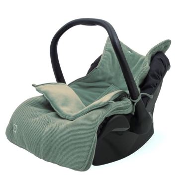 Jollein - Sovepose til bilsæde fleece BASIC KNIT 42x82 cm Ash Green