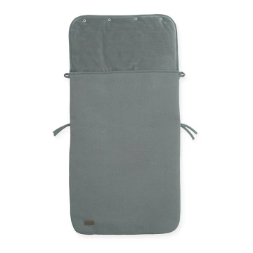 Jollein - Sovepose til bilsæde fleece BRICK VELVET 42x82 cm Velvet Storm Grey