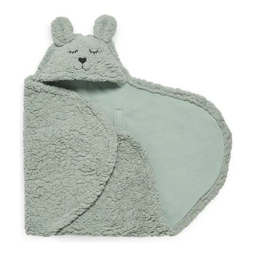 Jollein - Svøbetæppe fleece Bunny 100x105 cm Ash Green