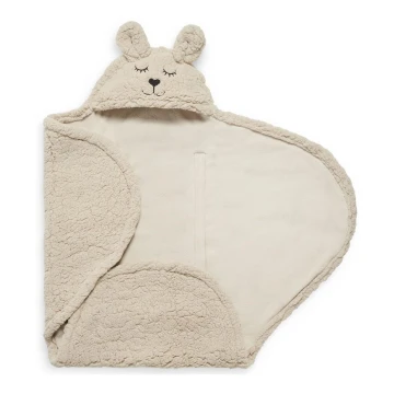 Jollein - Svøbetæppe fleece Bunny 100x105 cm Nougat