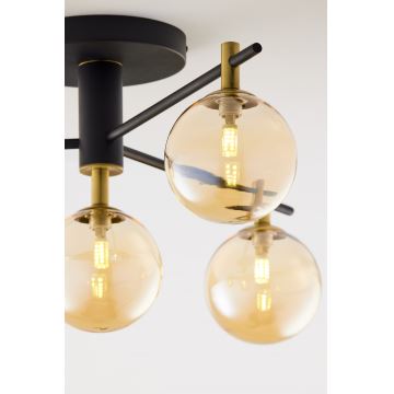 Jupiter 2031 - Loftlampe FIGARO 4xG9/10W/230V sort/guldfarvet/beige