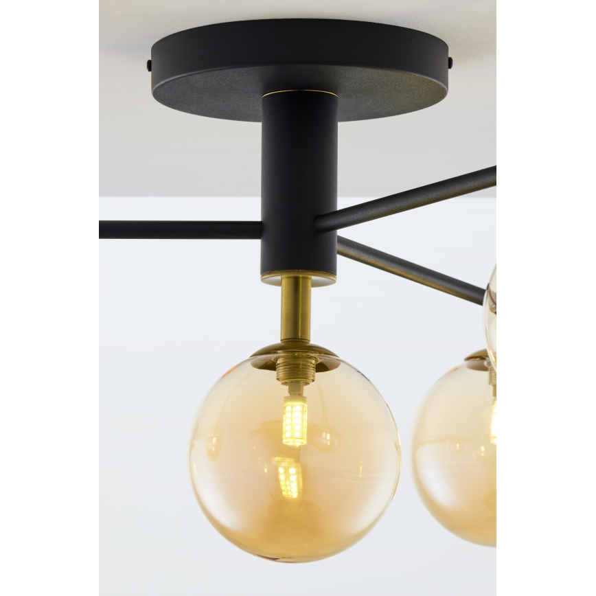 Jupiter 2031 - Loftlampe FIGARO 4xG9/10W/230V sort/guldfarvet/beige