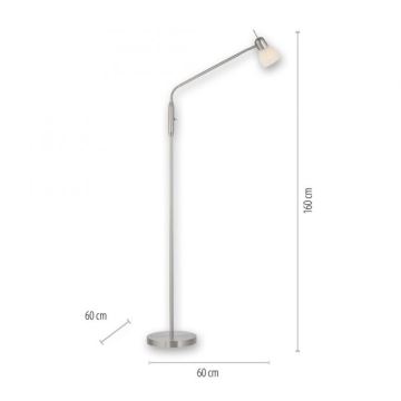 JUST LIGHT. 11956-55 - Gulvlampe KARO 1xE14/40W/230V krom