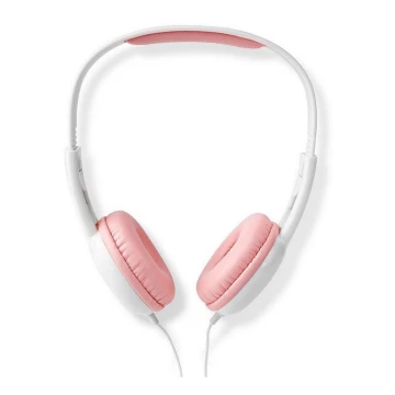 Kablet hovedtelefoner pink / hvid