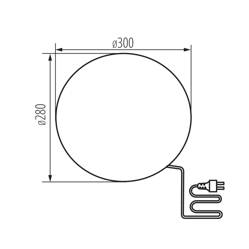 Udendørslampe STONO 1xE27/25W/230V diameter 30 cm IP65