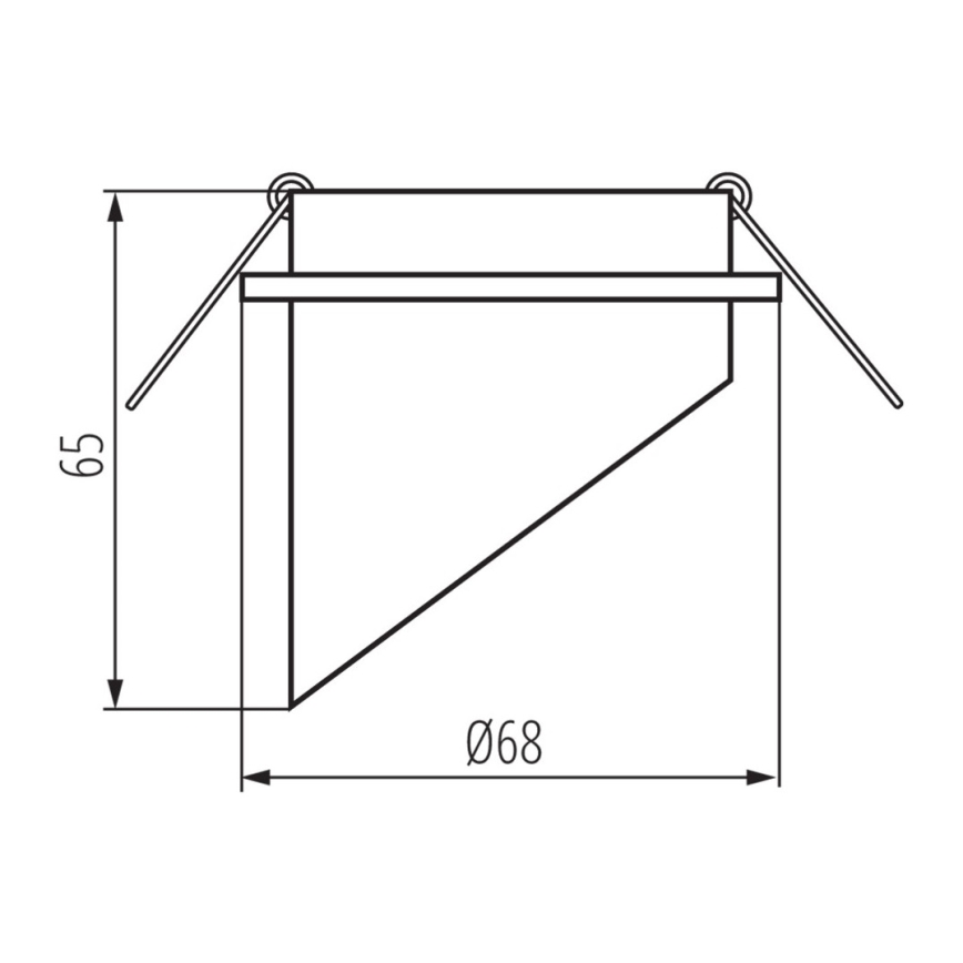 Indbygningsspot SPAG 35W sort/guldfarvet