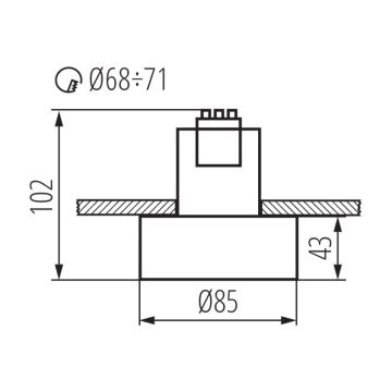 LED Indbygningsspot MINI RITI 1xGU10/25W/230V hvid