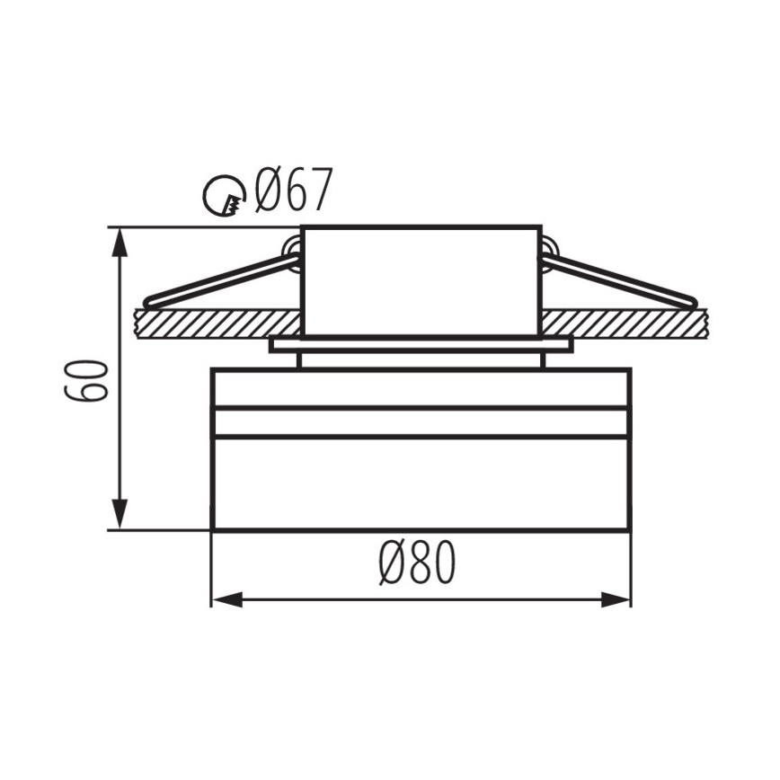 Indbygningsspot GOVIK 10W sort