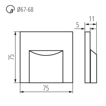 LED trappelampe ERINUS LED/0,8W/12V 4000K grå