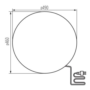 Udendørslampe STONO 1xE27/25W/230V diameter 49 cm IP65