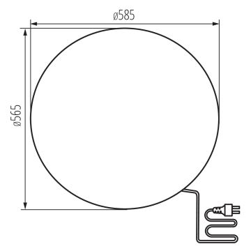Udendørslampe STONO 1xE27/25W/230V diameter 58,5 cm IP65