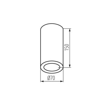 Spotlampe til badeværelse AQILO 1xE14/10W/230V IP65 sort