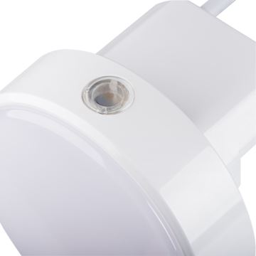 Kanlux 37396 - LED vågelampe dæmpbar med skumringssensor til en stikkontakt ULOV LED/0,5W/230V hvid