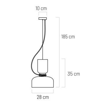 Pendel ABEL 2xE27/11W/230V diameter 28 cm cremefarvet