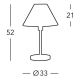 Kolarz 264.70.4 - Bordlampe HILTON 1xE27/60W/230V