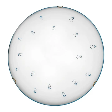 Kolarz 731.13.4.17 - Loftlampe NONNA 3xE27/60W/230V diameter 50 cm blå