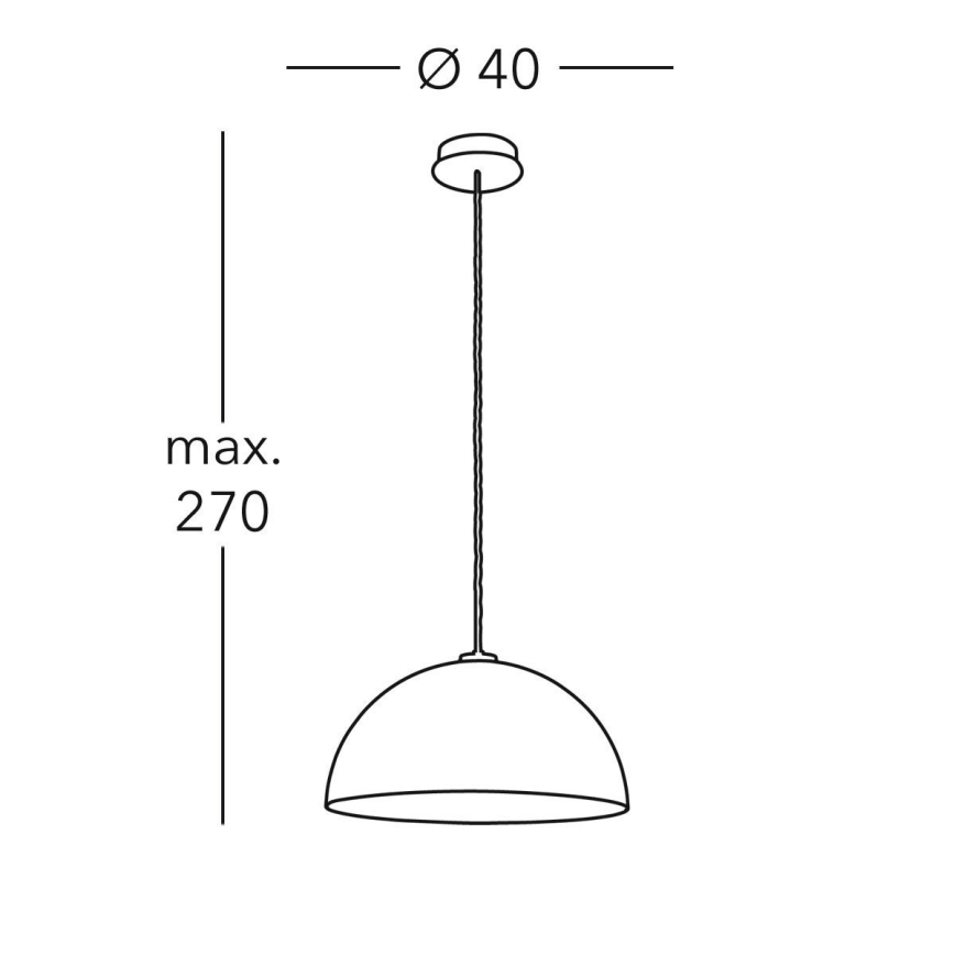 Kolarz A1339.31.Wm.VinAg/40 - Pendel CULT 1xE27/100W/230V diameter 40 cm sølvfarvet