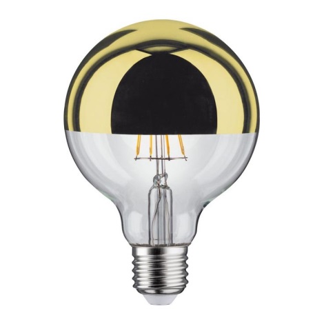 Kugleformet LED-pære dæmpbar GLOBE G95 E27/6,5W/230V 2700K guldfarvet - Paulmann 28675