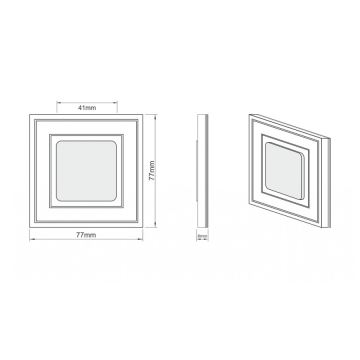 LDST KE-01-SS-BC8 - LED trappebelysning KELLY 8xLED/1,2W/230V mat krom 3500K