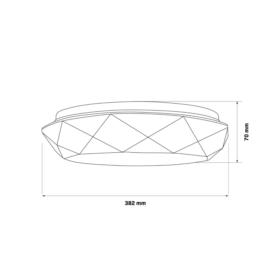 LED badeværelseslampe dæmpbar GALAXY LED/48W/230V diameter 38 cm 3000-6000K IP44 + fjernbetjening