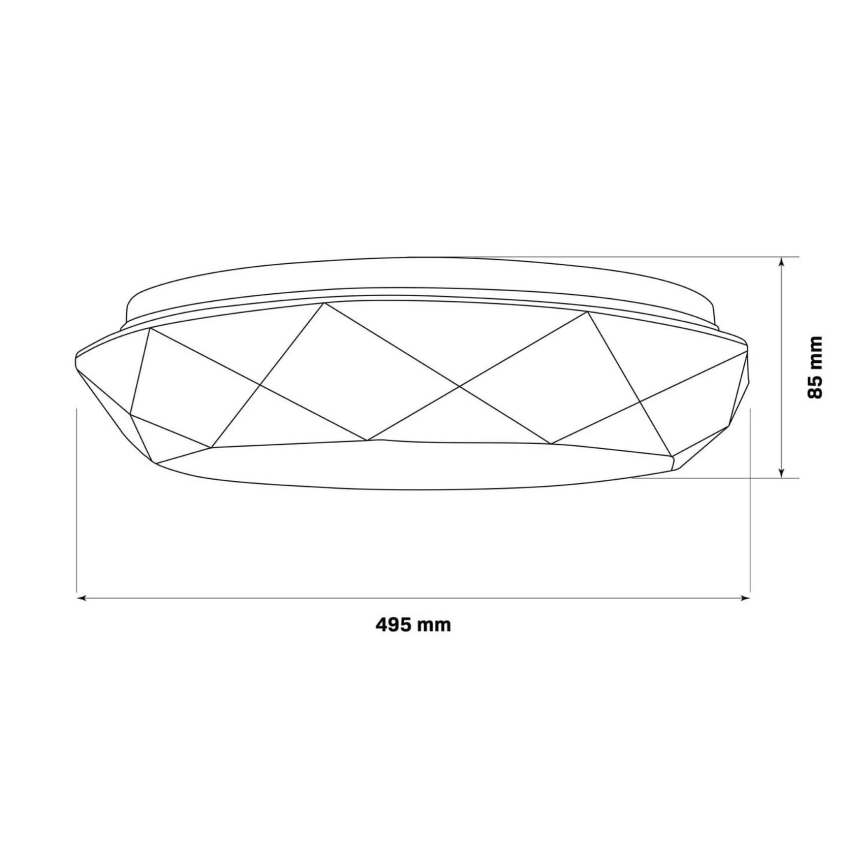 LED badeværelseslampe dæmpbar GALAXY LED/72W/230V diameter 49 cm 3000-6000K IP44 + fjernbetjening