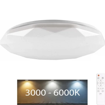 LED badeværelseslampe dæmpbar GALAXY LED/72W/230V diameter 49 cm 3000-6000K IP44 + fjernbetjening