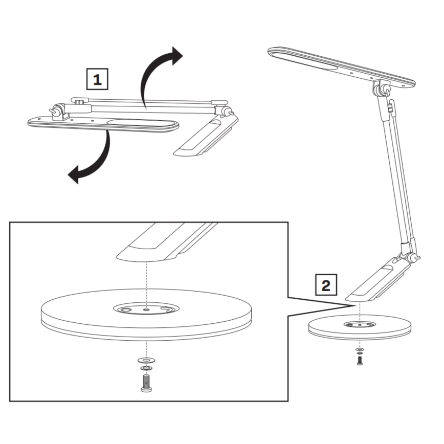 LED bordlampe m. touch-funktion dæmpbar OPTIMUM LED/7W/230V USB 3000/4000/6000K hvid