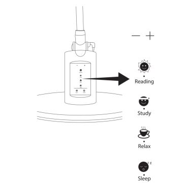 LED bordlampe m. touch-funktion dæmpbar OPTIMUM LED/7W/230V USB 3000/4000/6000K sølvfarvet