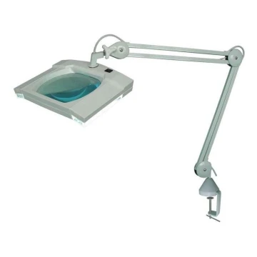 LED bordlampe med forstørrelsesglas og klemme LED/5W/230V