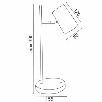 LED bordlampe med touch-funktion dæmpbar ALICE LED/5W/230V hvid