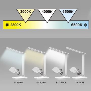 LED bordlampe med touch-funktion dæmpbar VINTO LED/9W/230V sort