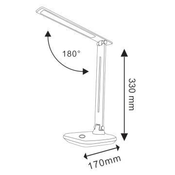 LED bordlampe med touch-funktion dæmpbar VINTO LED/9W/230V sort