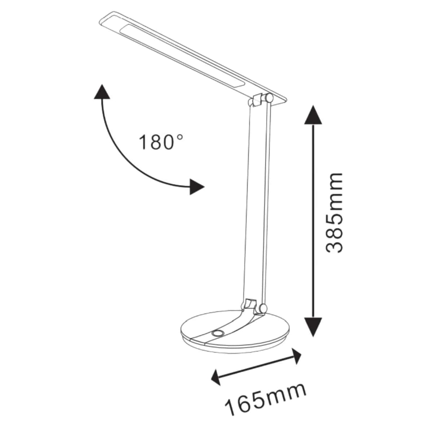 LED bordlampe med touch-knap dæmpbar SERRA LED/8W/230V sort