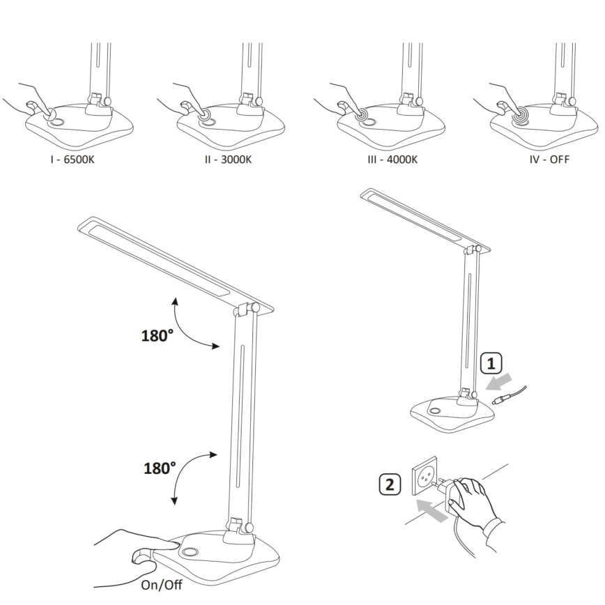 LED bordlampe TOLEDO LED/8W/230V