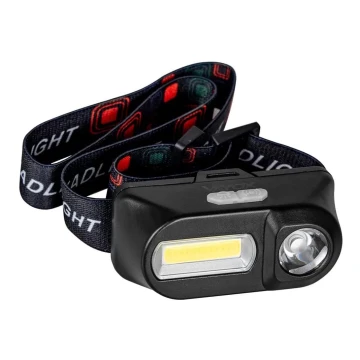 LED Dæmpbar rechargeable headlamp 2xLED/5V IP44 210 lm 4 h 2000 mAh