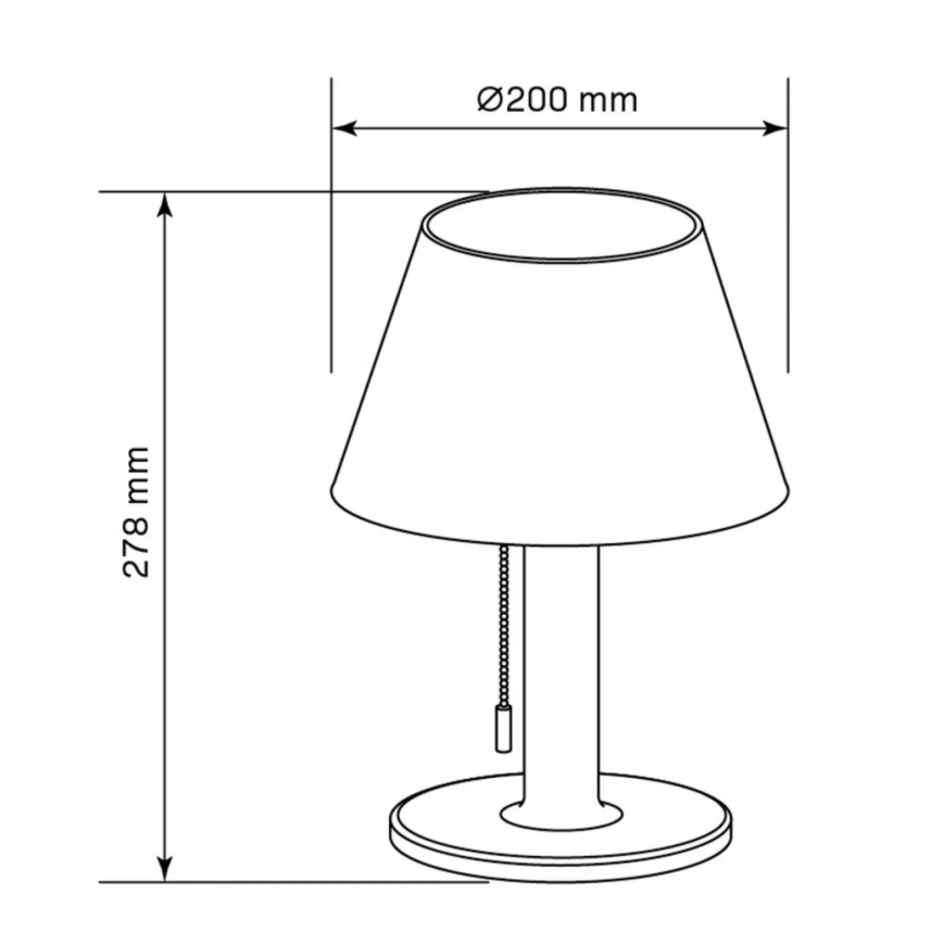 LED Dæmpbar soldrevet lampe VIOLA LED/3,7V IP44